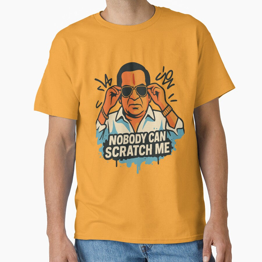 Nobody Can Scratch Me – Brahmanandam Dookudu Meme by The Telugu Guy Unisex , , , Long Sleeve Tee
