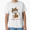 i love cats and coffee ENJOY COFFEE by CHIQUESTAR Unisex , , , Long Sleeve Tee