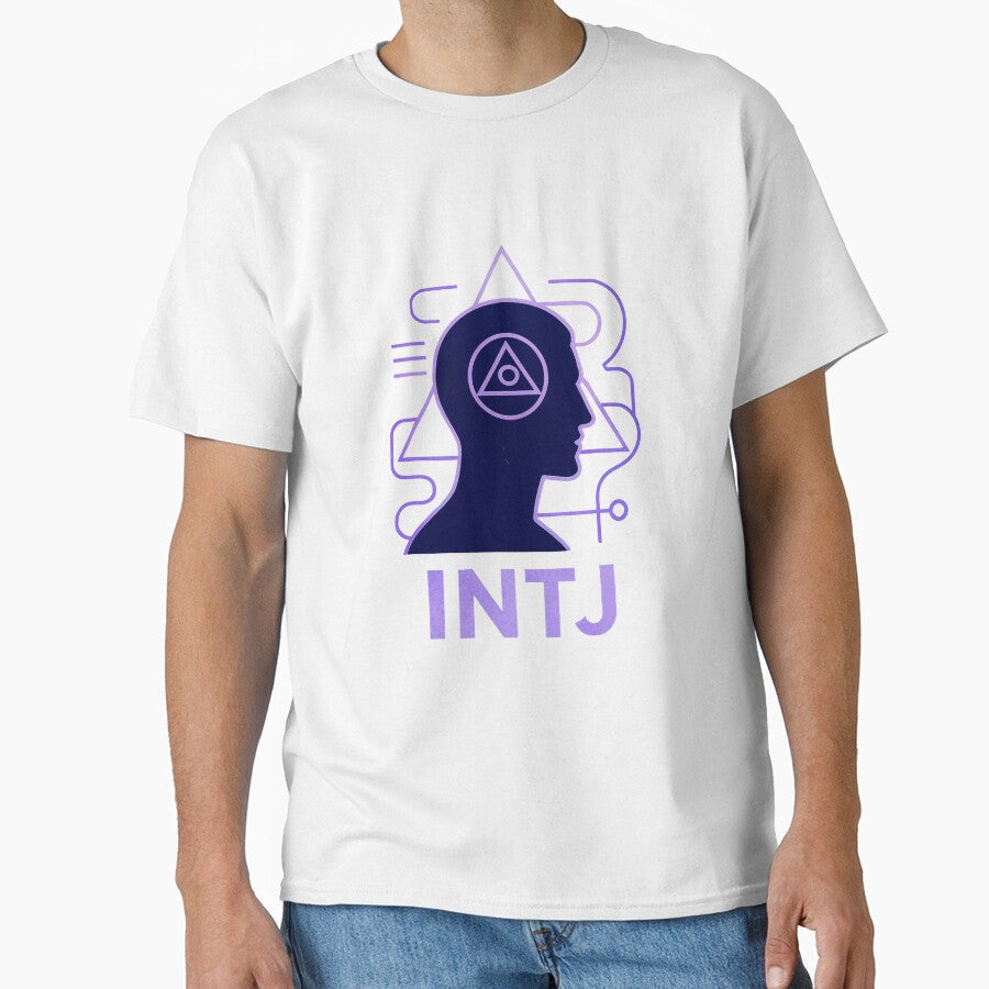 INTJ Personality Abstract Art – MBTI Design (Center Print) by W-Rm Unisex , , , Long Sleeve Tee