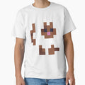 White and Brown Fat Pixel Cat by Michael Stewart Unisex , , , Long Sleeve Tee