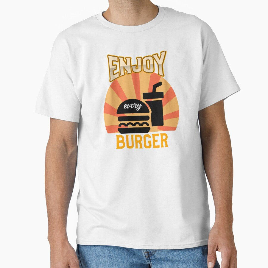 Enjoy Your Burger Design by PositiveStudio Unisex , , , Long Sleeve Tee