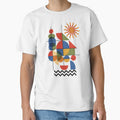Geometric Sun Abstract Art Bauhaus Style Colorful Shapes Design by ViviNyks
