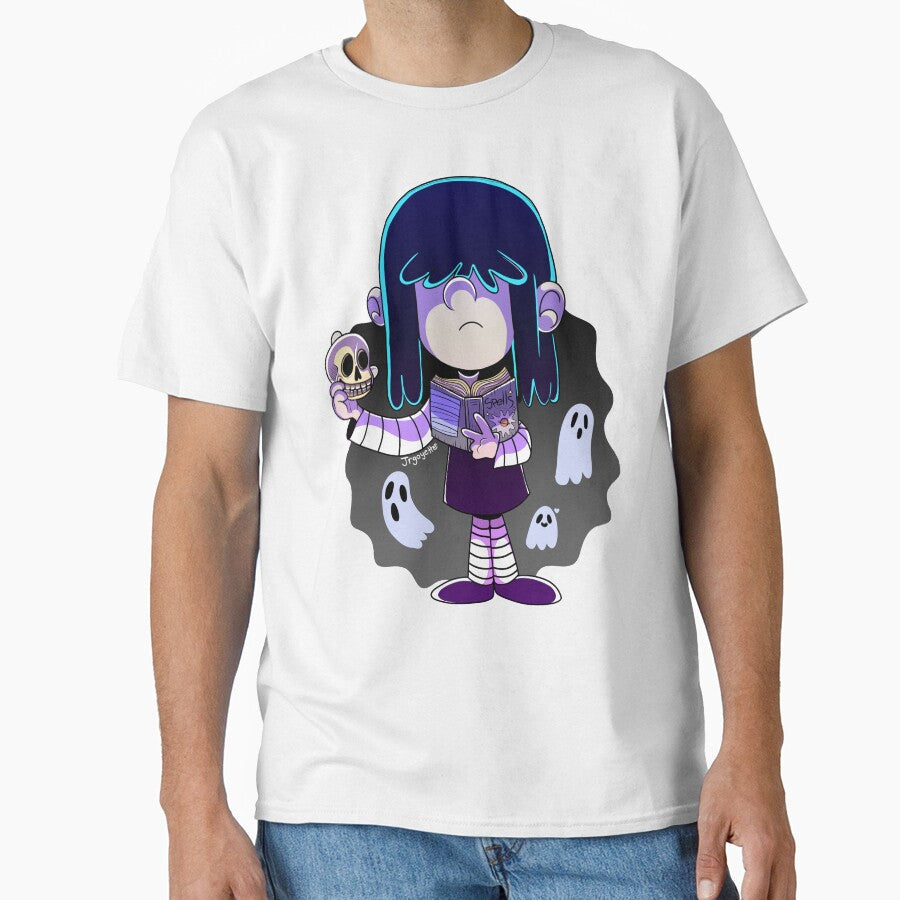 The Loud House Lucy Loud with Spell book and Skull by Jrgoyette Unisex , , , Long Sleeve Tee