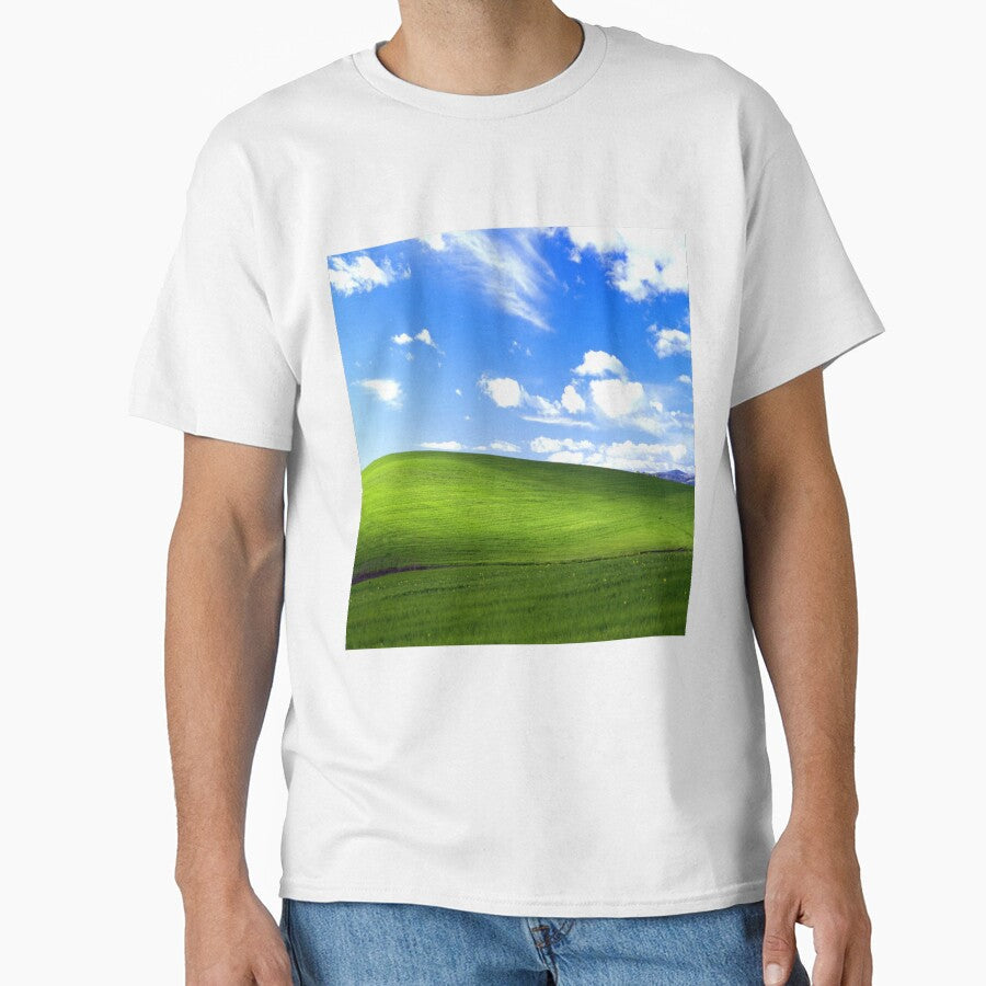 Windows XP Background by GeneralMilkshak Unisex , , , Long Sleeve Tee