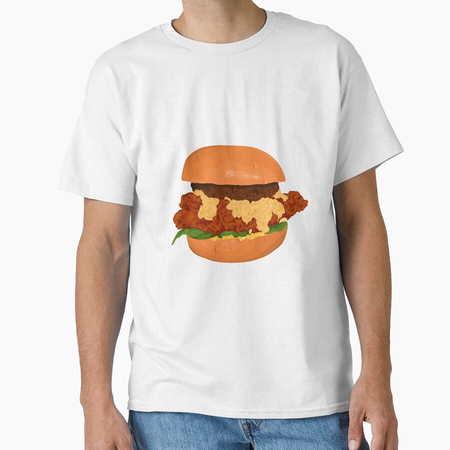 Stacked cartoon burger by tsfea Unisex , , , Long Sleeve Tee