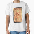 Leonardo Da Vinci Stamp Print Logo by BLTD.Global Revolution Unisex , , , Long Sleeve Tee