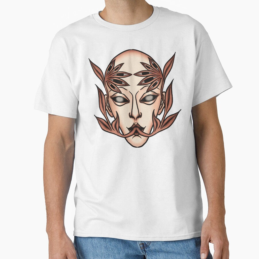 Creepy flower face with eyes by n1ckeatsyarn