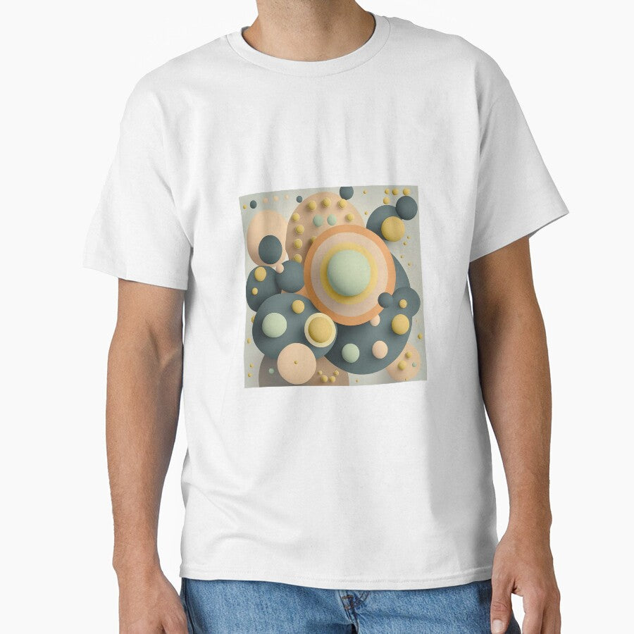 3D Circles ! overlapping muted colors in abstract form of polka dots design by UmagineArts