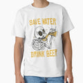 Save water Drink beer, Funny Skeleton by HandicraftArt Unisex , , , Long Sleeve Tee