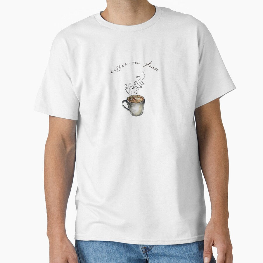 Coffee Now, Please! by FanitsaArt Unisex , , , Long Sleeve Tee