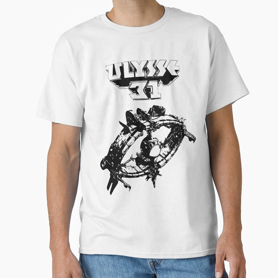 80s Nostalgia – Ulysses’ Spaceship in Monochrome by retrologie Unisex , , , Long Sleeve Tee