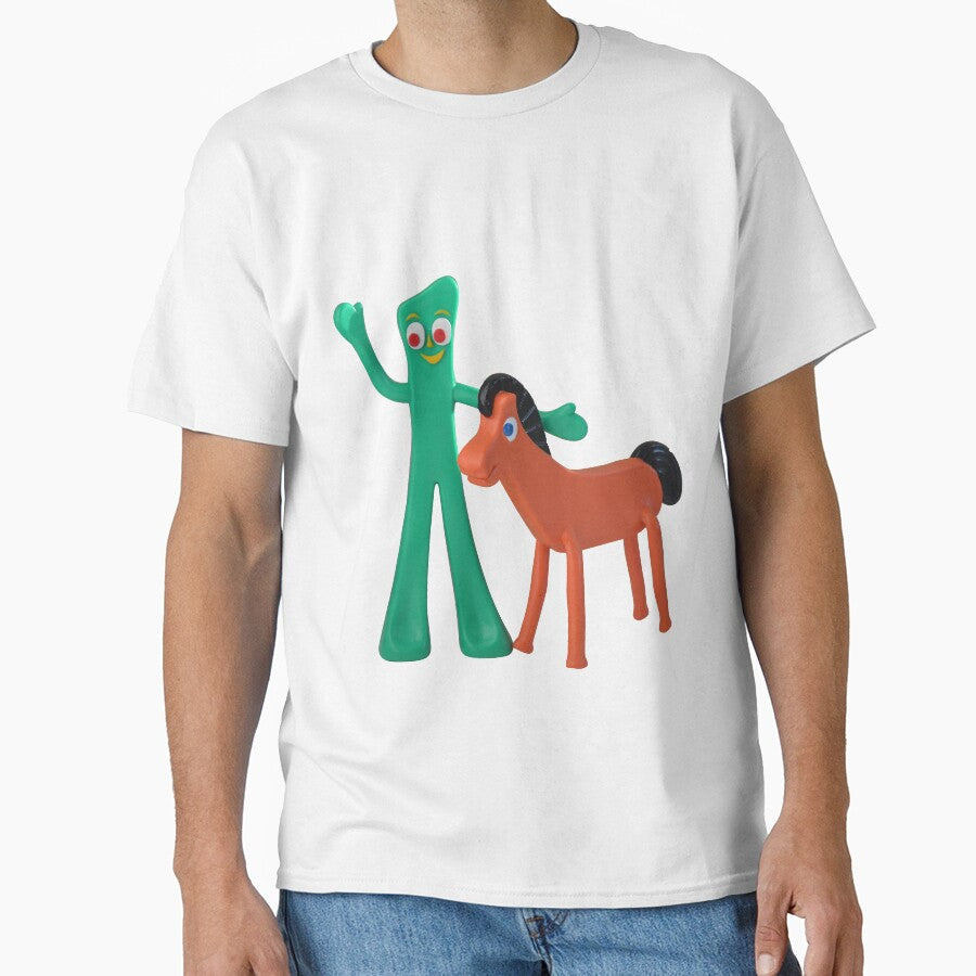 Gumby and Pokey cartoon art by RedManzanas Unisex , , , Long Sleeve Tee