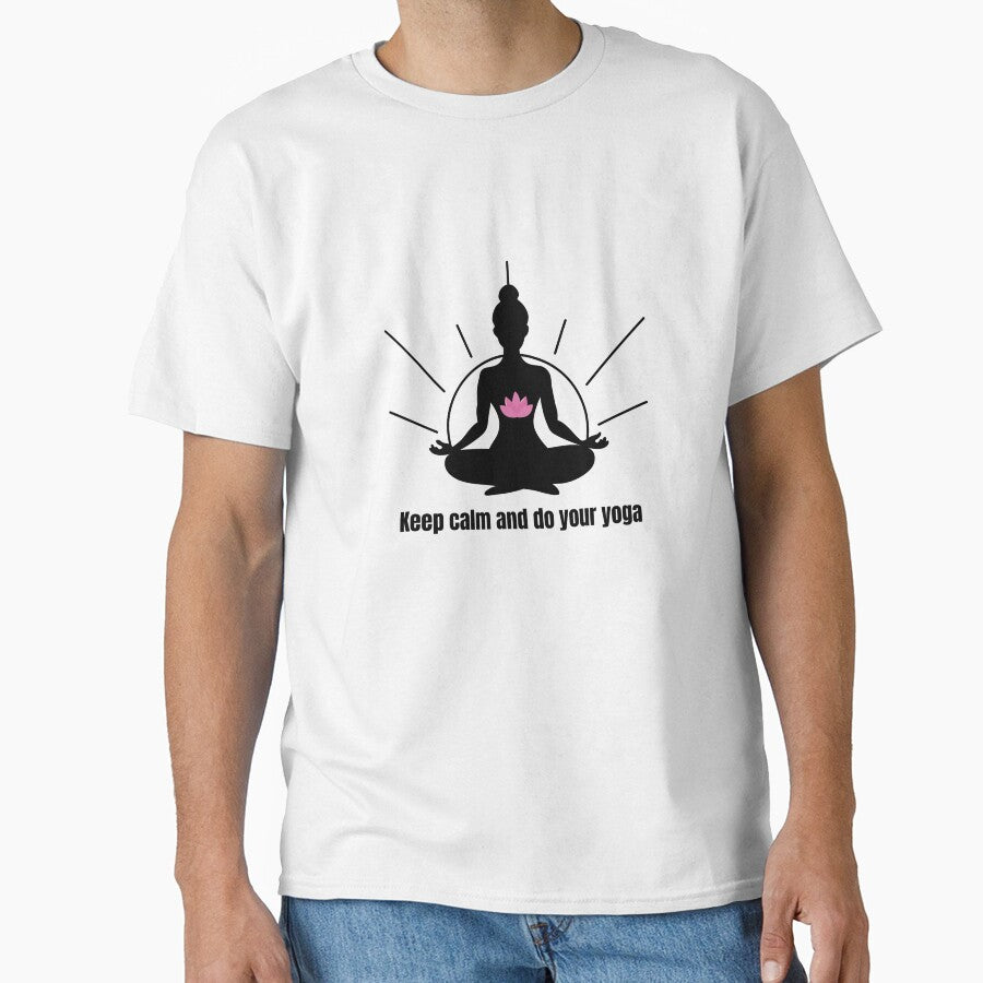 Keep Calm and Do Your Yoga – Minimalist Lotus Meditation Design by Mindsafe8