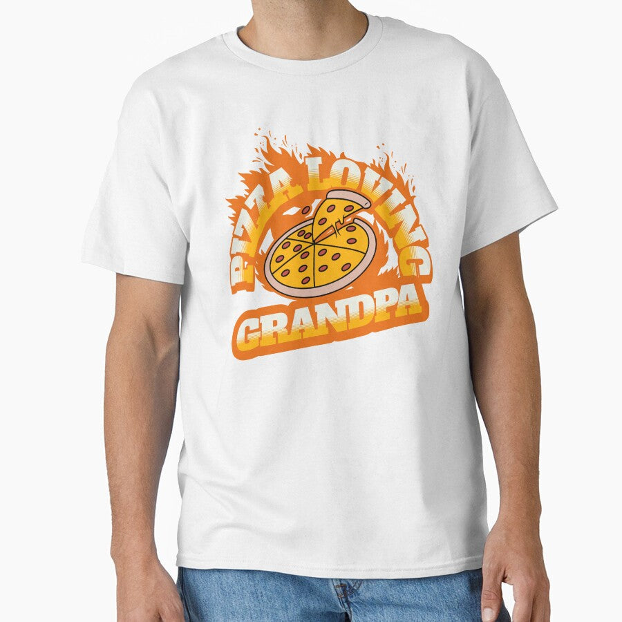 Pizza Loving Grandpa by NuttySqueaky Unisex , , , Long Sleeve Tee