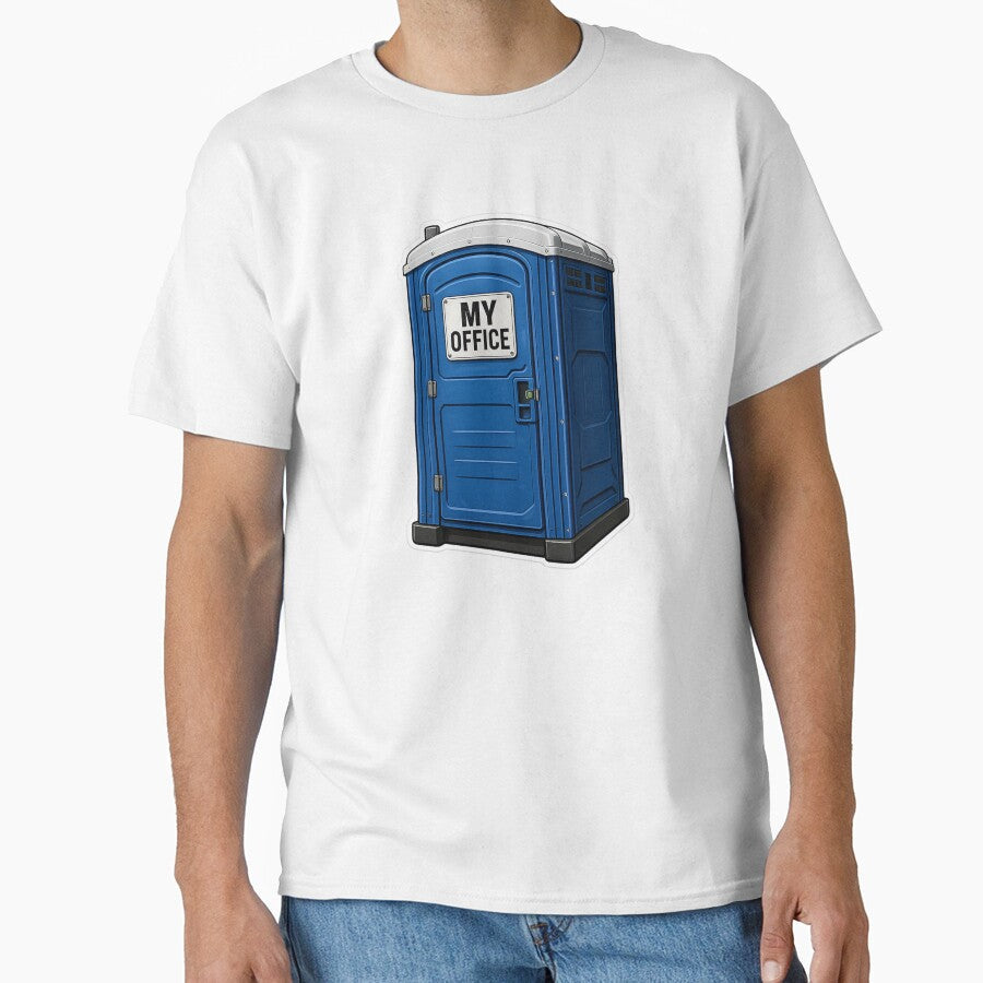 My Office – Portable Toilet Humor Design by ITSimagination Unisex , , , Long Sleeve Tee