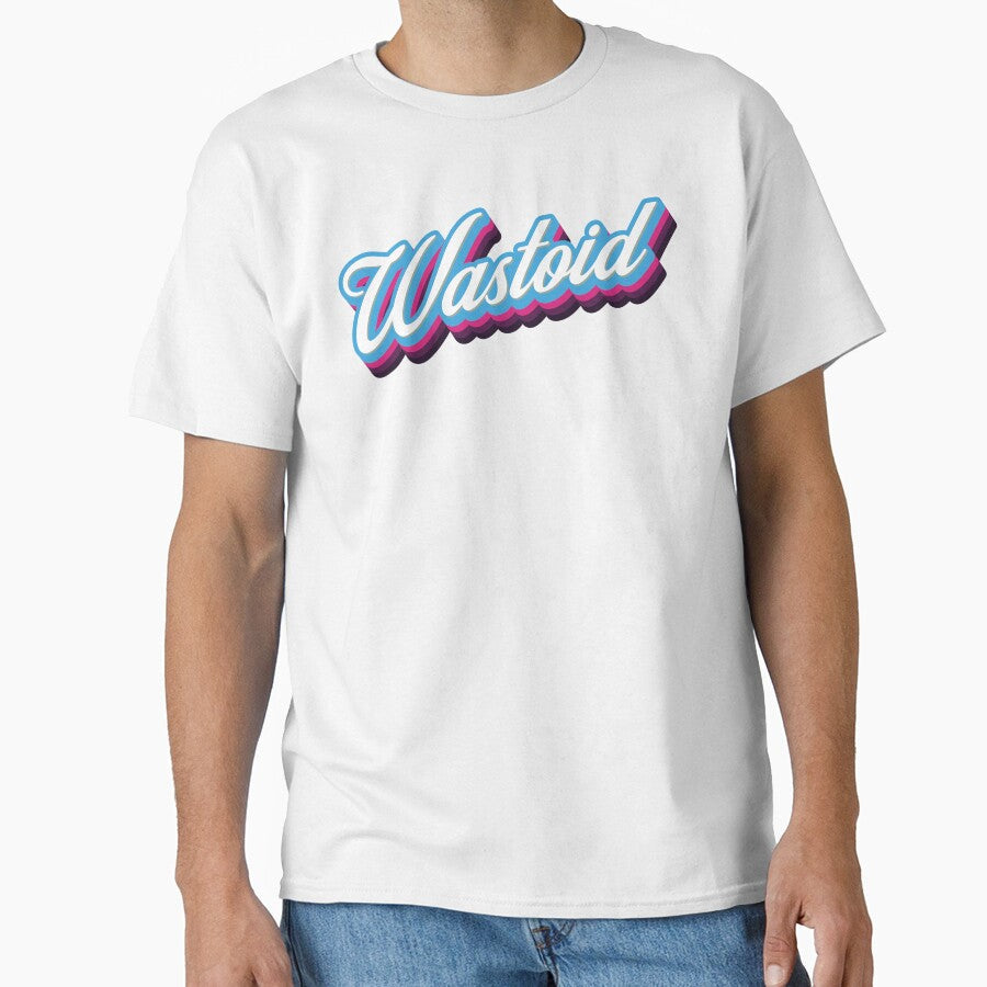 Wastoid - 80s Sarcastic Quote by Whimsical Thinker Unisex , , , Long Sleeve Tee