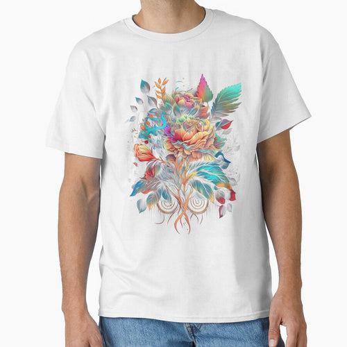 A Whimsical Floral Design Bursting with Color Eye-Catching Psychedelic Art by digitaldreamHD
