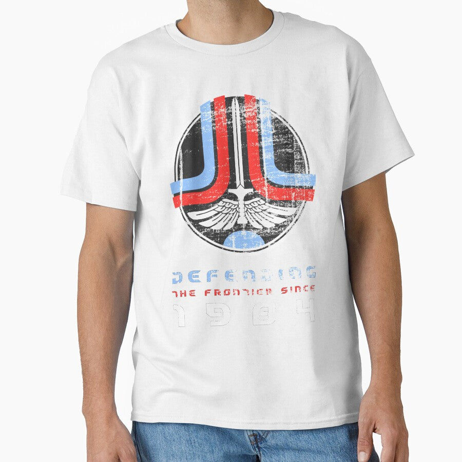 Defending the Frontier (the original worn look) by Retro 4 U Unisex , , , Long Sleeve Tee