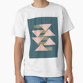 Geometric Shapes in Mustard Teal and Blush Pink by JuneJournal