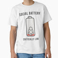 Social Battery Critically Low by KungPowUnicorn Unisex , , , Long Sleeve Tee