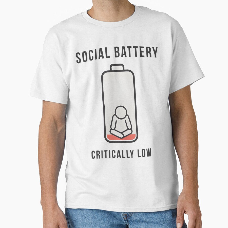 Social Battery Critically Low by KungPowUnicorn Unisex , , , Long Sleeve Tee