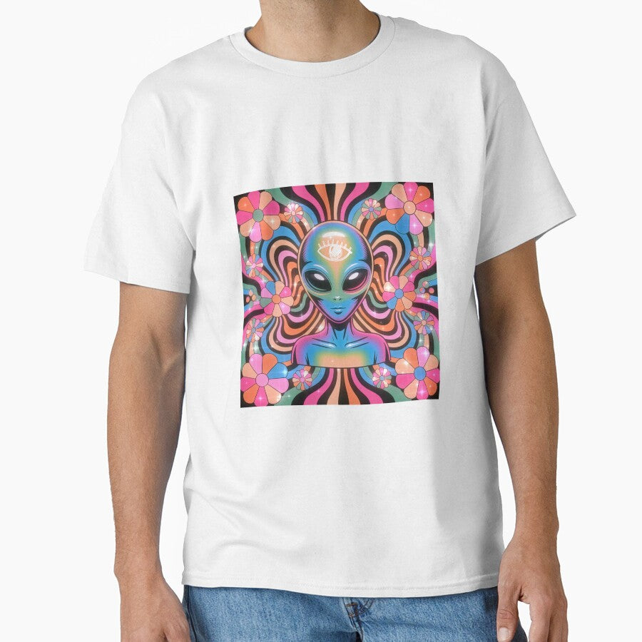 Groovy rainbow alien by Nikki-Tee