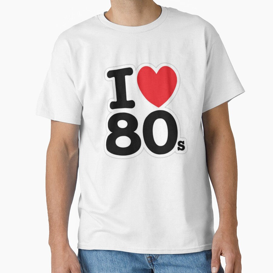 I love 80s vintage theme by Combatente Unisex , , , Long Sleeve Tee