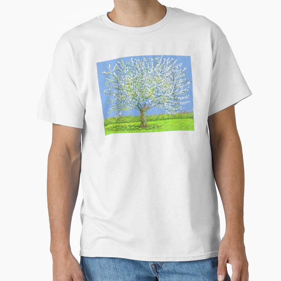 David Hockney Art - Beautiful tree by DorisFinkbeiner Unisex , , , Long Sleeve Tee