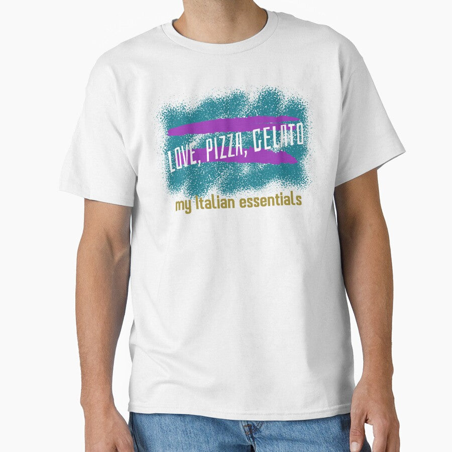 Love, pizza, gelato my Italian essentials Italian Chef by Printhubs123 Unisex , , , Long Sleeve Tee
