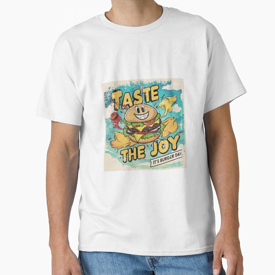 taste the joy burger day art with cartoon effects by BKSARYLIFE Unisex , , , Long Sleeve Tee