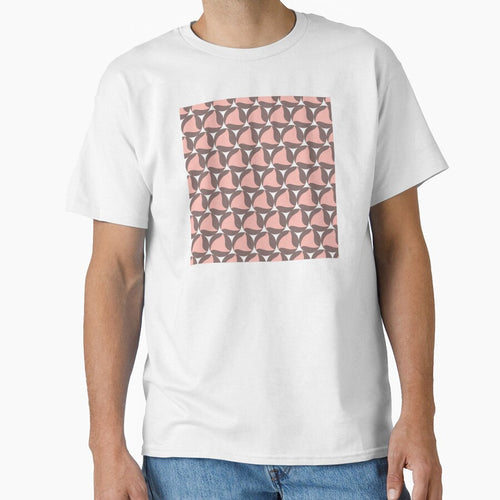 A geometric design made up of overlapping pink and white circles. by chicterday
