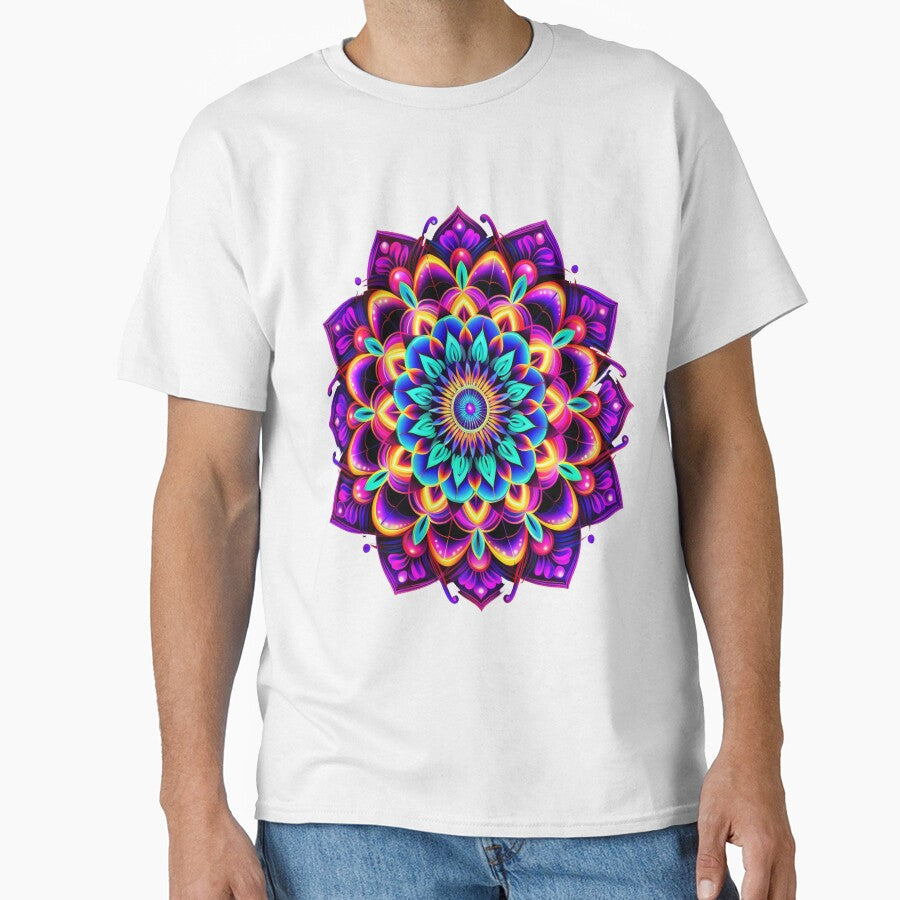 Flower mandala fluorescent blacklight third eye by Atelier-Arcano