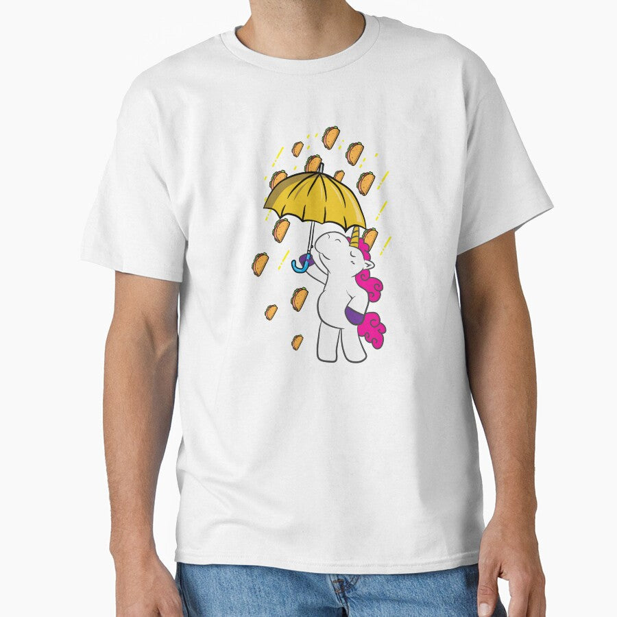 Love Tacos Its Raining Tacos Unicorn Gift Idea by haselshirt Unisex , , , Long Sleeve Tee