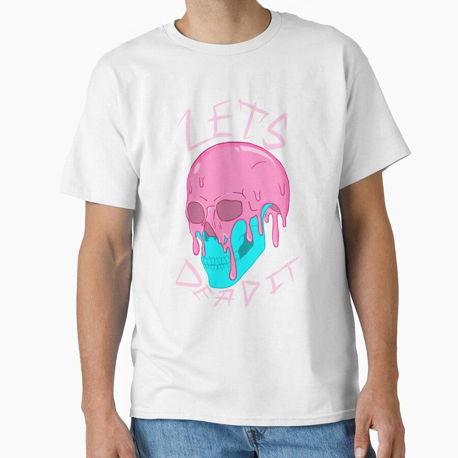Let’s dead it Cotton candy skull by Nunsketchy Unisex , , , Long Sleeve Tee