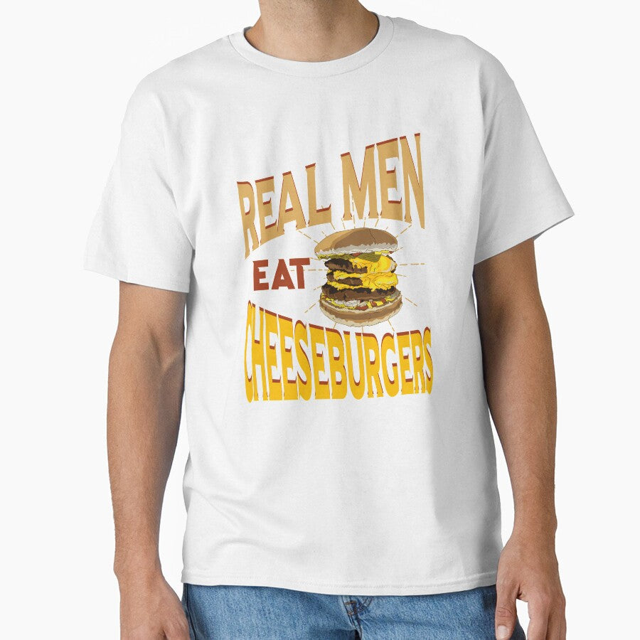 Real Men Eat Cheeseburgers by tshdesigns Unisex , , , Long Sleeve Tee
