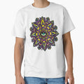 Dharma Wheel Neon Mandala Eye by Roberto Jaras Lira