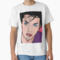Pop Art Beautiful Woman Smoking Cigarette Popart Girl by Frank Schuster Unisex , , , Long Sleeve Tee