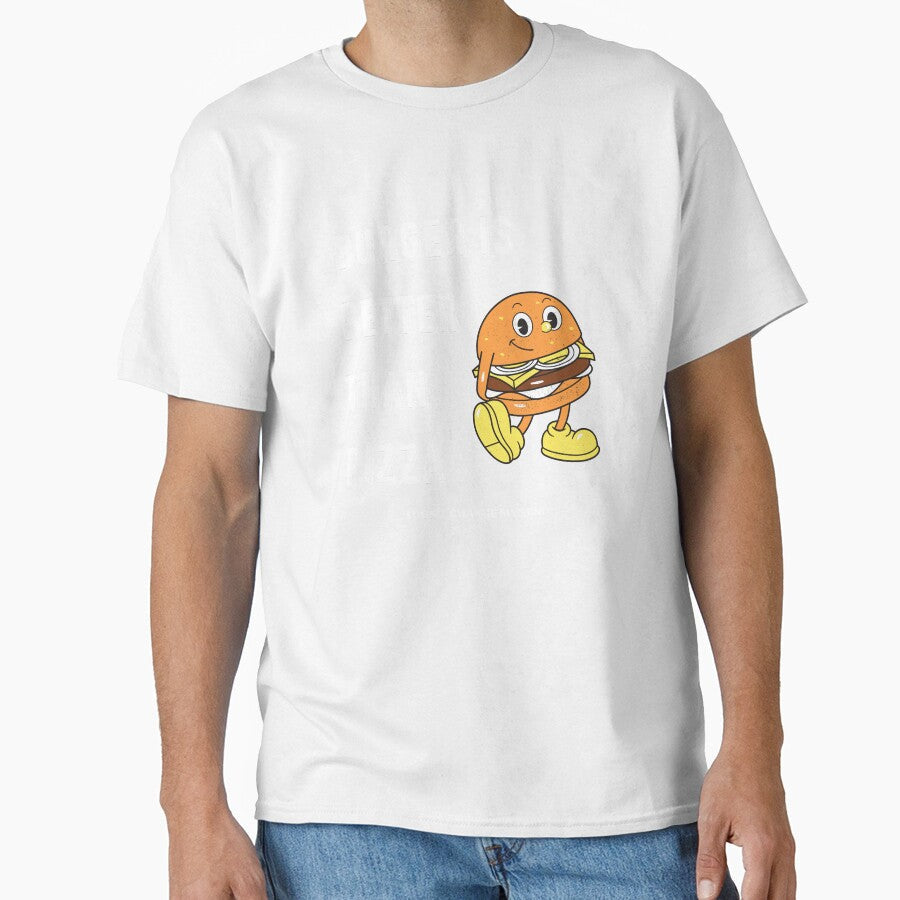 Burger is better than pizza I dont change my mind by Marti Unisex , , , Long Sleeve Tee