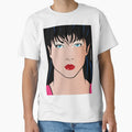 Pop Art Illustration of Beautiful Woman Amber Pop Art Girl by Frank Schuster Unisex , , , Long Sleeve Tee