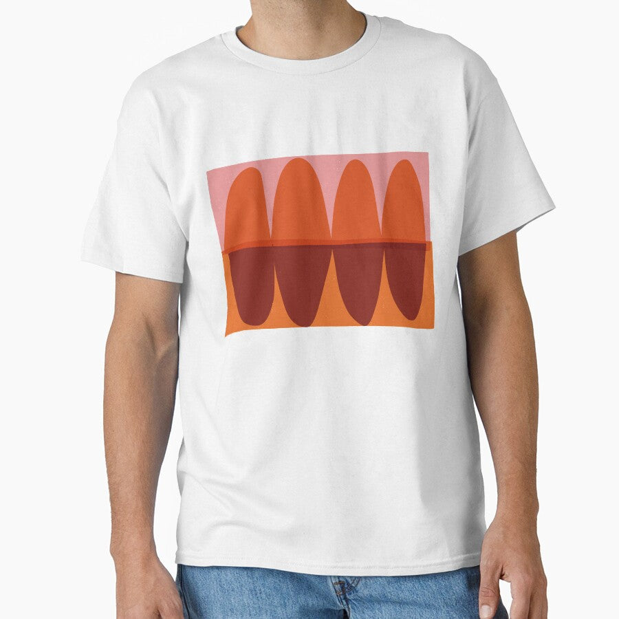 Orange and Pink Retro Elliptical by pfleghaarart