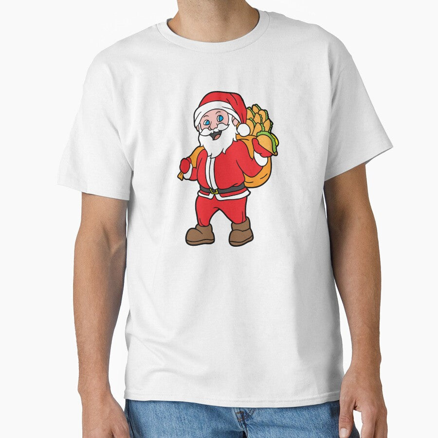 Santa Taco Bag Christmas Xmas Holiday Gift by haselshirt Unisex , , , Long Sleeve Tee