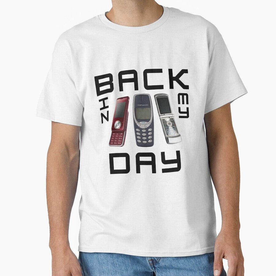 Back In My Day Trifecta 00s Millennial Vintage Cell Phones by Felix Toth Unisex , , , Long Sleeve Tee