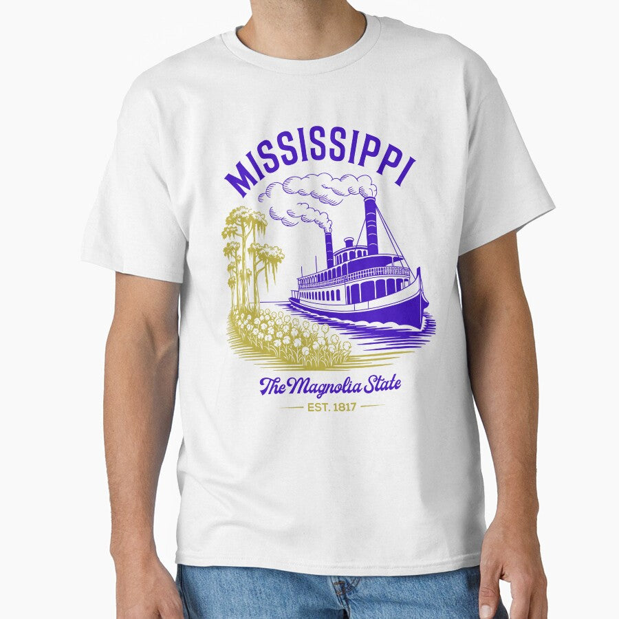 Mississippi The Magnolia State by Whereiskim Unisex , , , Long Sleeve Tee