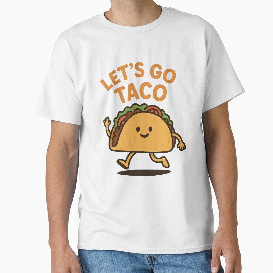 Let’s Go Taco – Funny Kawaii Taco Character for Food Lovers by Dokak Shop Unisex , , , Long Sleeve Tee