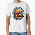 Pixel Burger Art by PickledjoArt Unisex , , , Long Sleeve Tee
