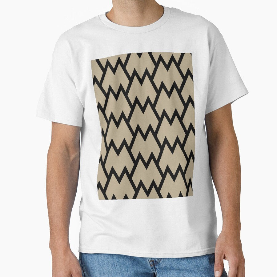 Black and Tan Tessellation Line Pattern 18 Pairs DE 2022 Trending Color Bamboo Screen DE6193 by ColorOfTheYears