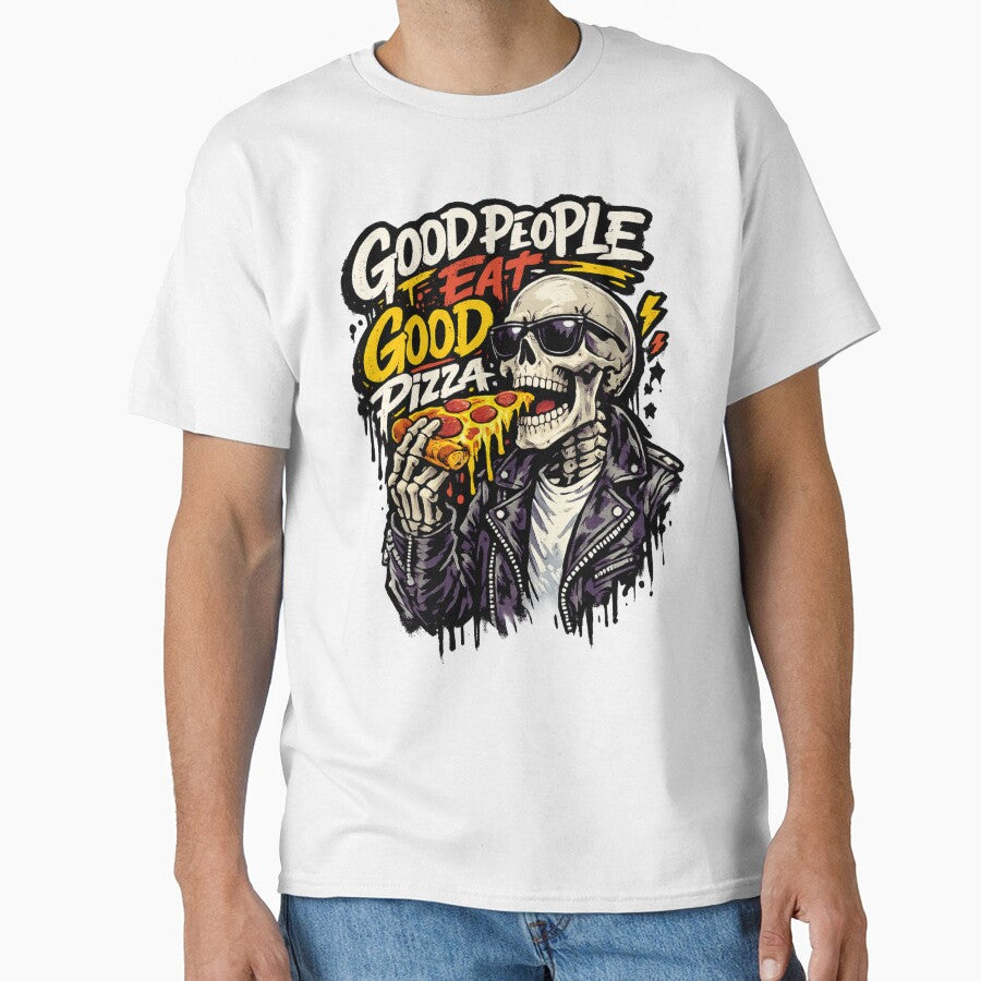 Good People Eat Good Pizza by LuveraxArt Unisex , , , Long Sleeve Tee