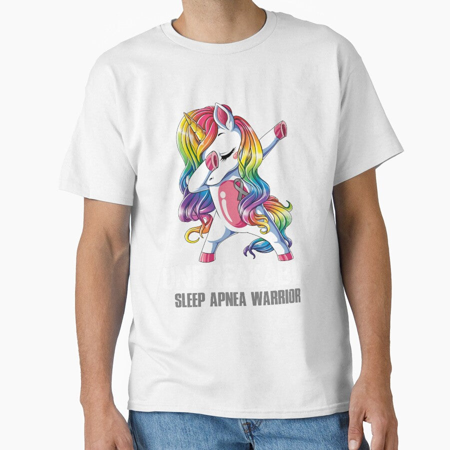 Sleep Apnea Awareness - Unicorn Sleep Apnea Warrior Ribbon UNBREAKABLE by Fernandezf Unisex , , , Long Sleeve Tee