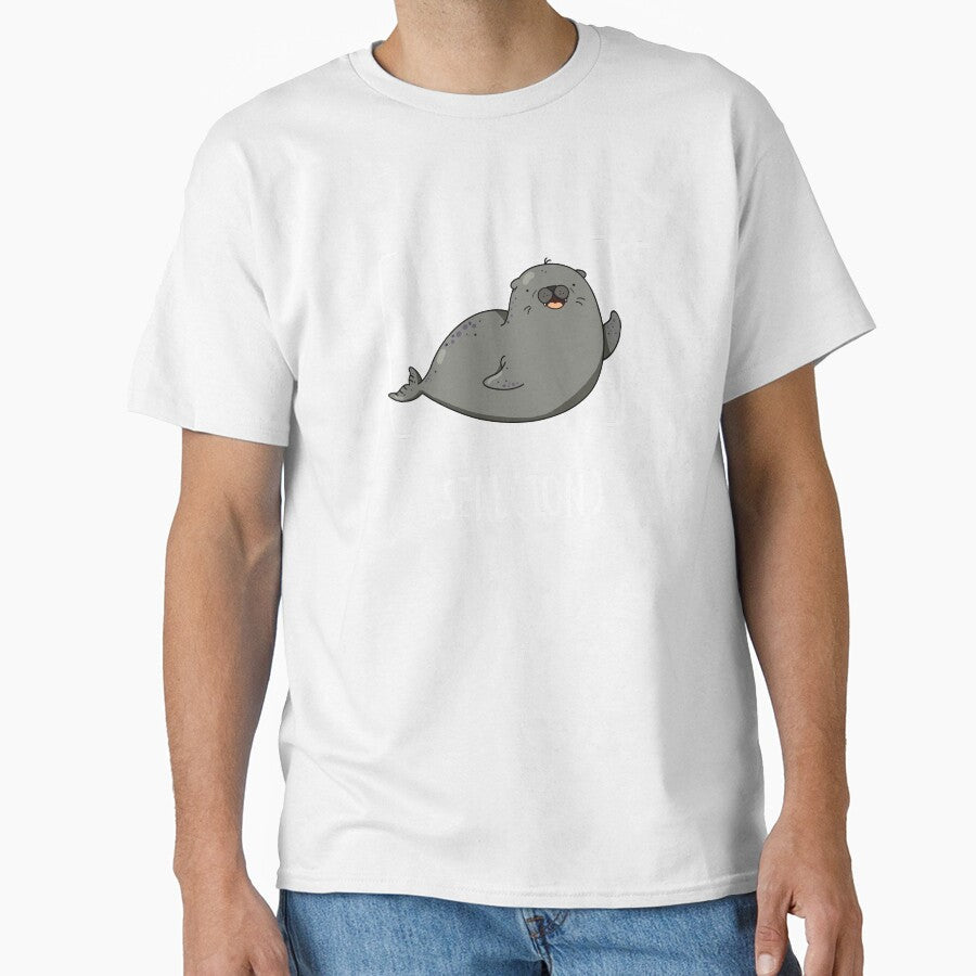 Seal Ion Funny Chemistry Sea Lion Pun (Dark BG) by punnybone Unisex , , , Long Sleeve Tee