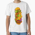 Ultimate Stacked Burger Cartoon Art by AgAndOl Unisex , , , Long Sleeve Tee